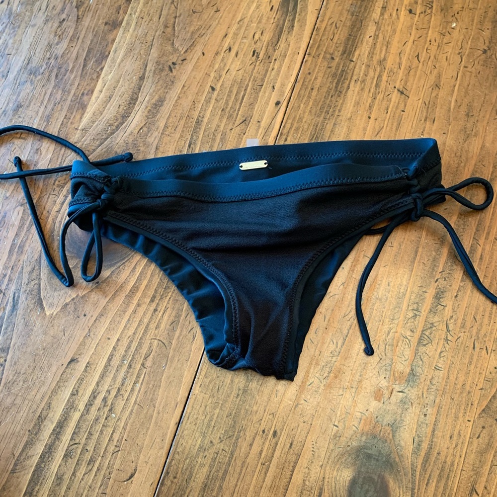 Raisins Black Bikini Bottom w/ Ties Small